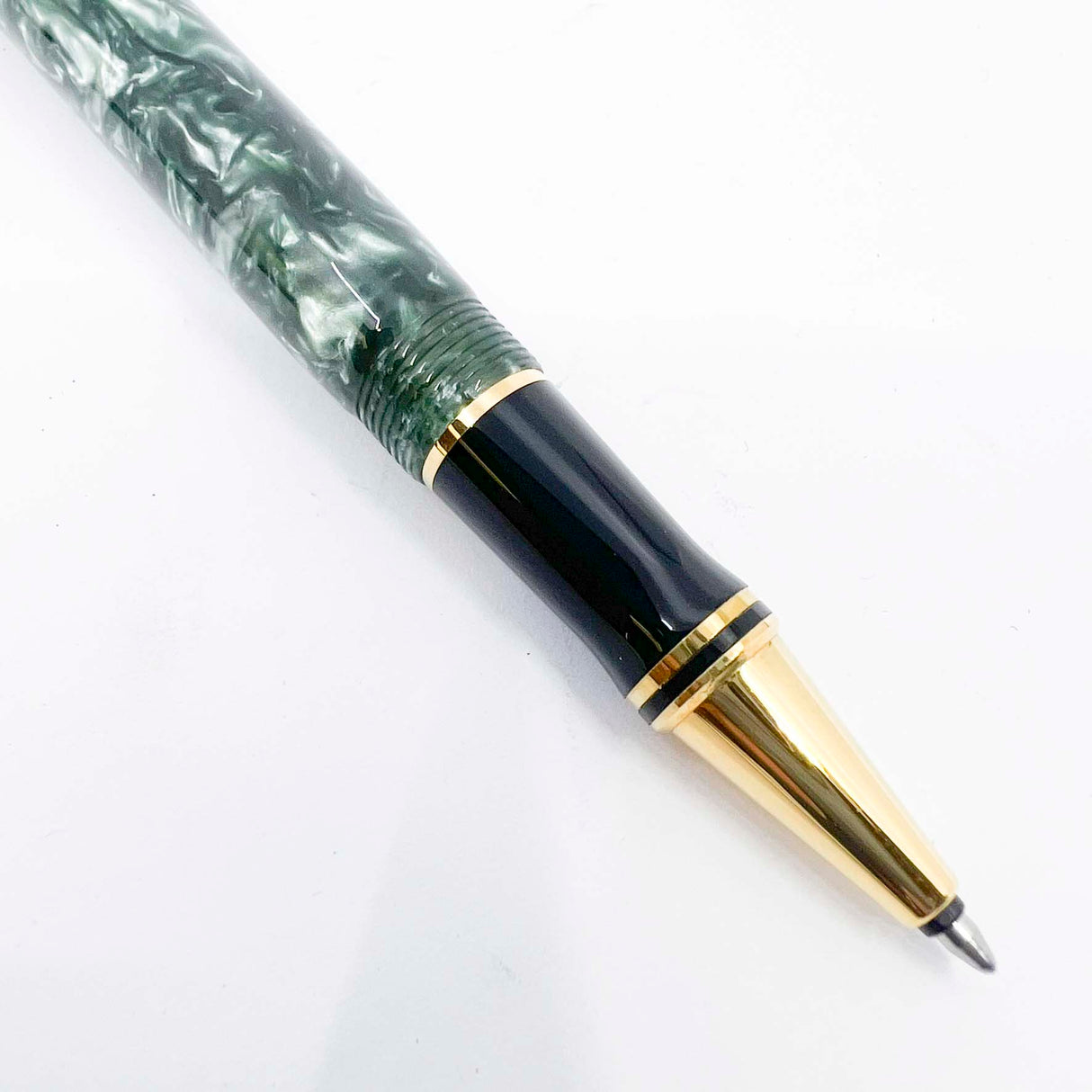Parker Duofold Marbled Green Rollerball (Circa 1990)
