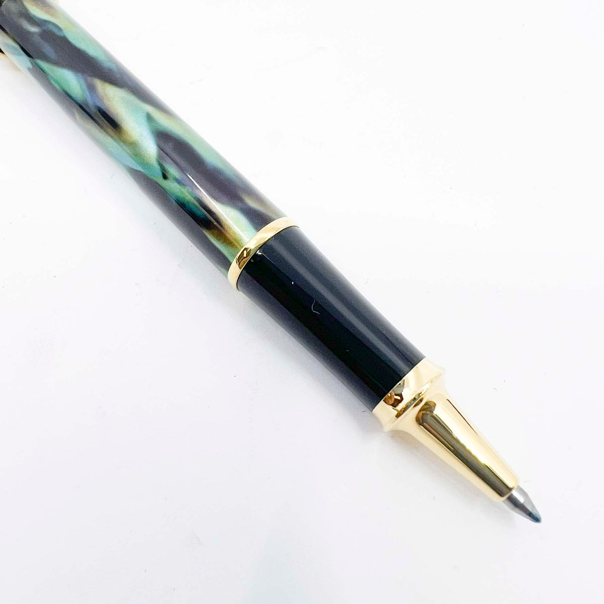 Cross Pinnacle Peacock Blue Lacquered Rollerball - Made in USA Circa 1999