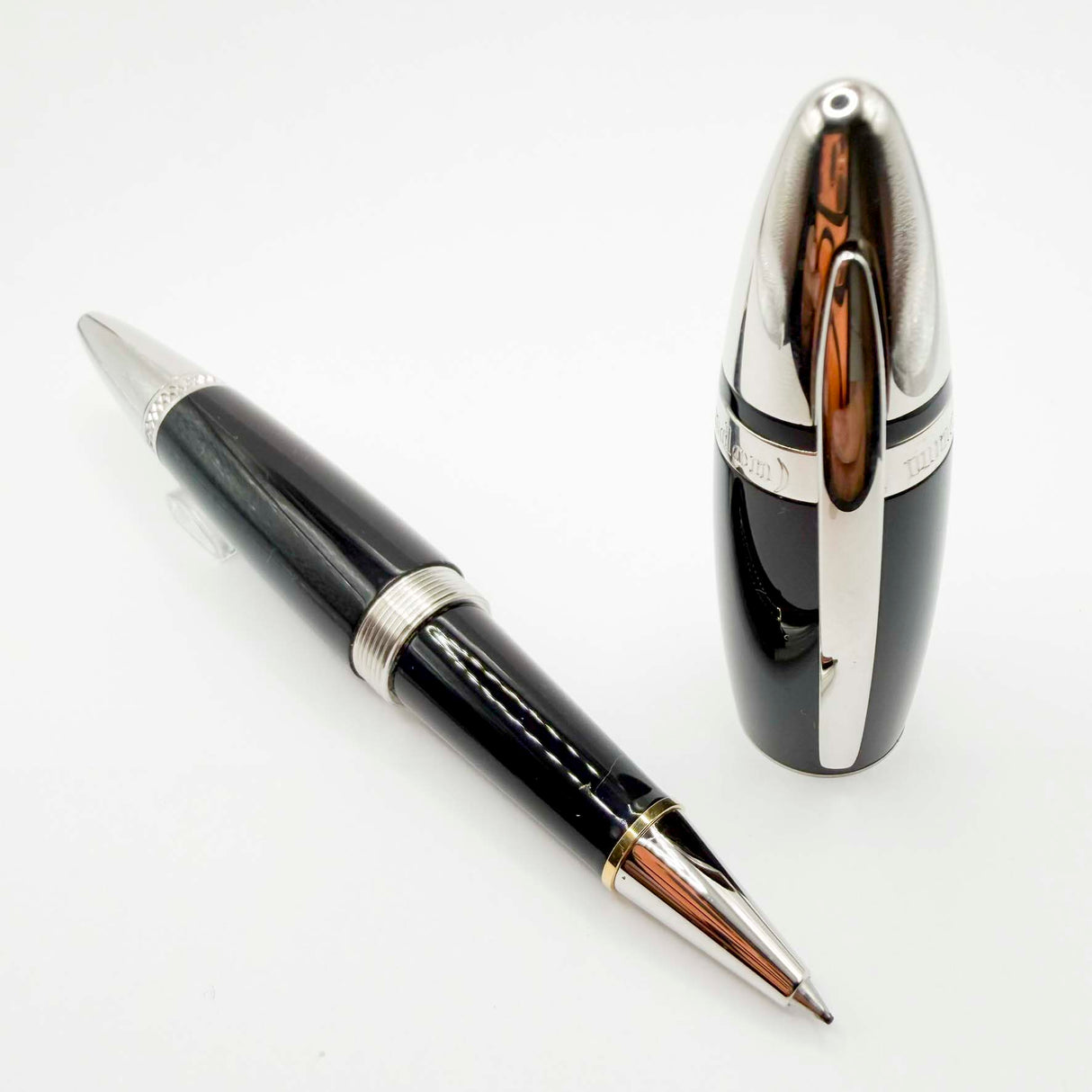 Underwood London Piccadilly Black Ebonite Rollerball Pen