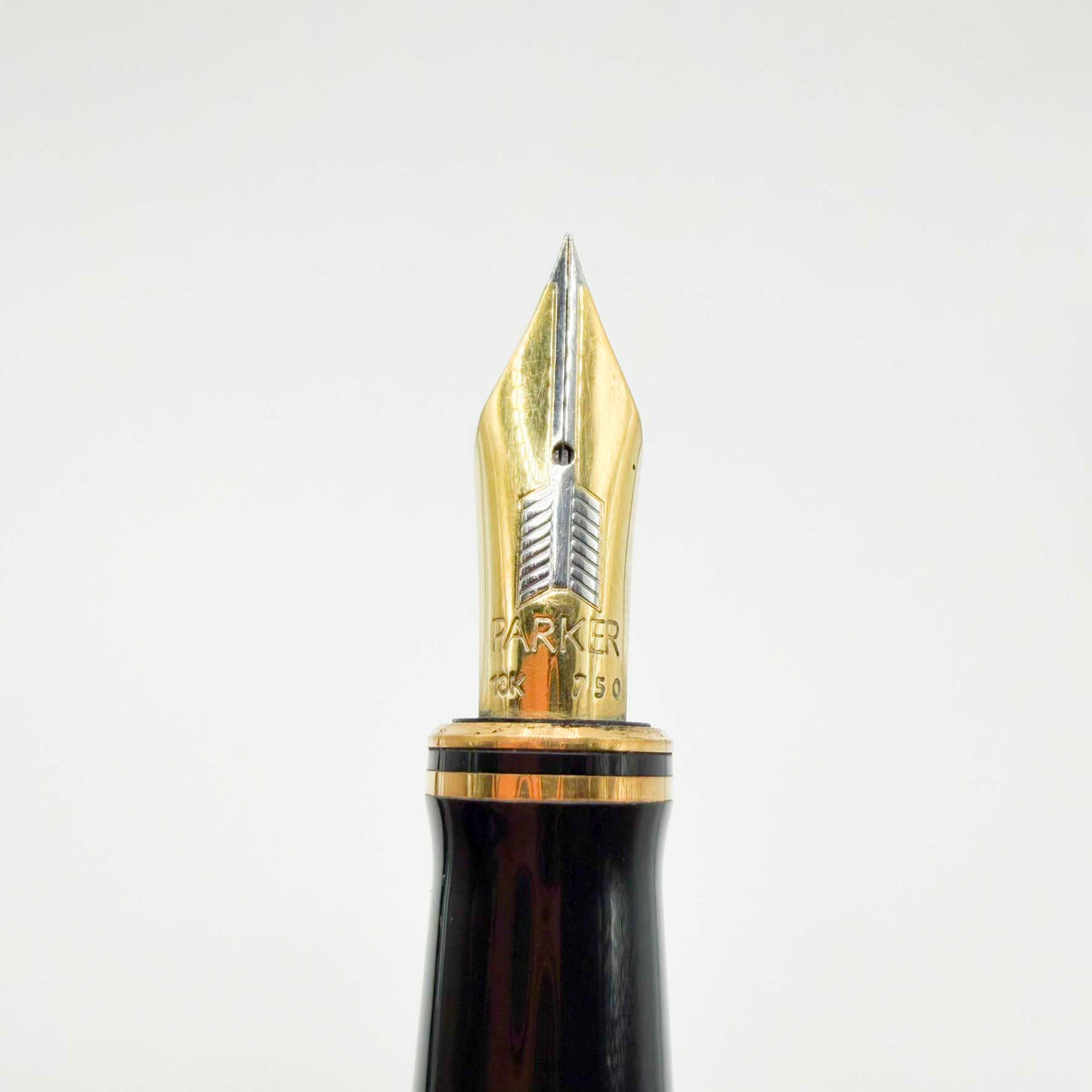 Parker Centennial (Largest Size) Duofold Blue Marble Fountain Pen - Extra Fine 18kt Gold Nib - Circa 1991