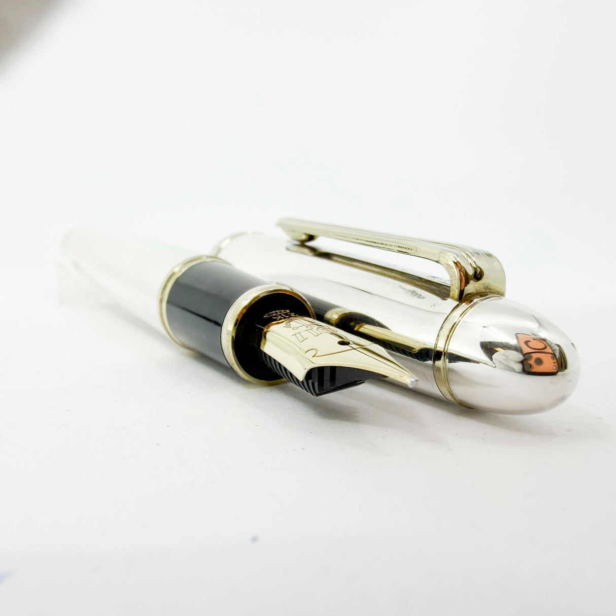 Sailor 1911L Large Sterling Silver Fountain Pen - Broad 21kt Gold Nib