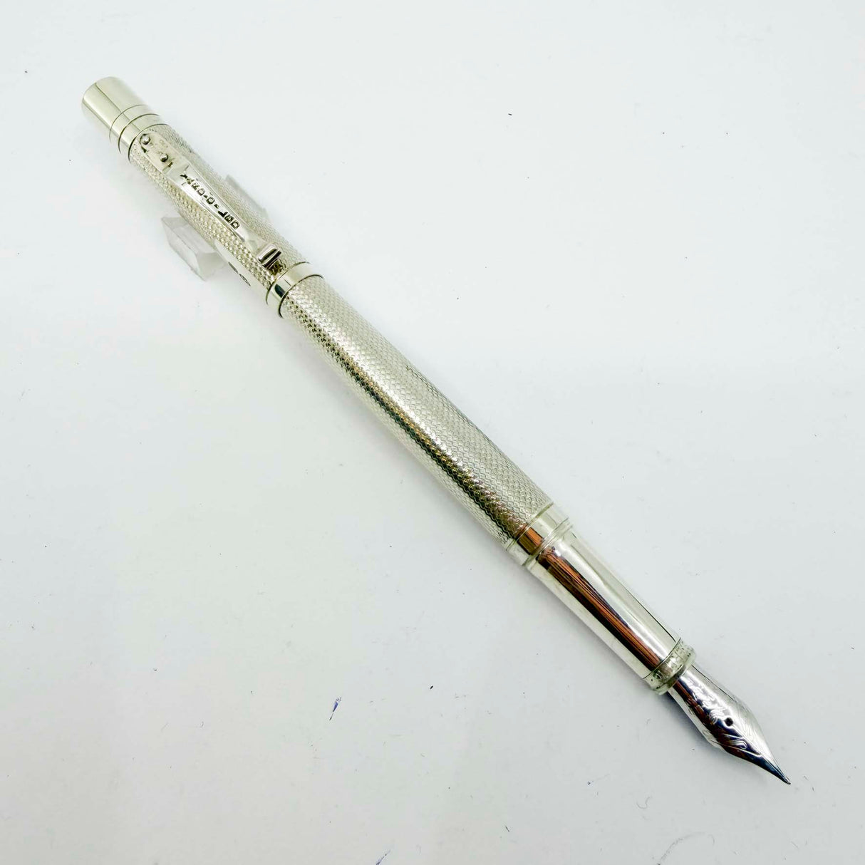 Yard-O-Led Viceroy Standard Barley Sterling Silver .925 Fountain Pen - Fine 18kt Gold Nib