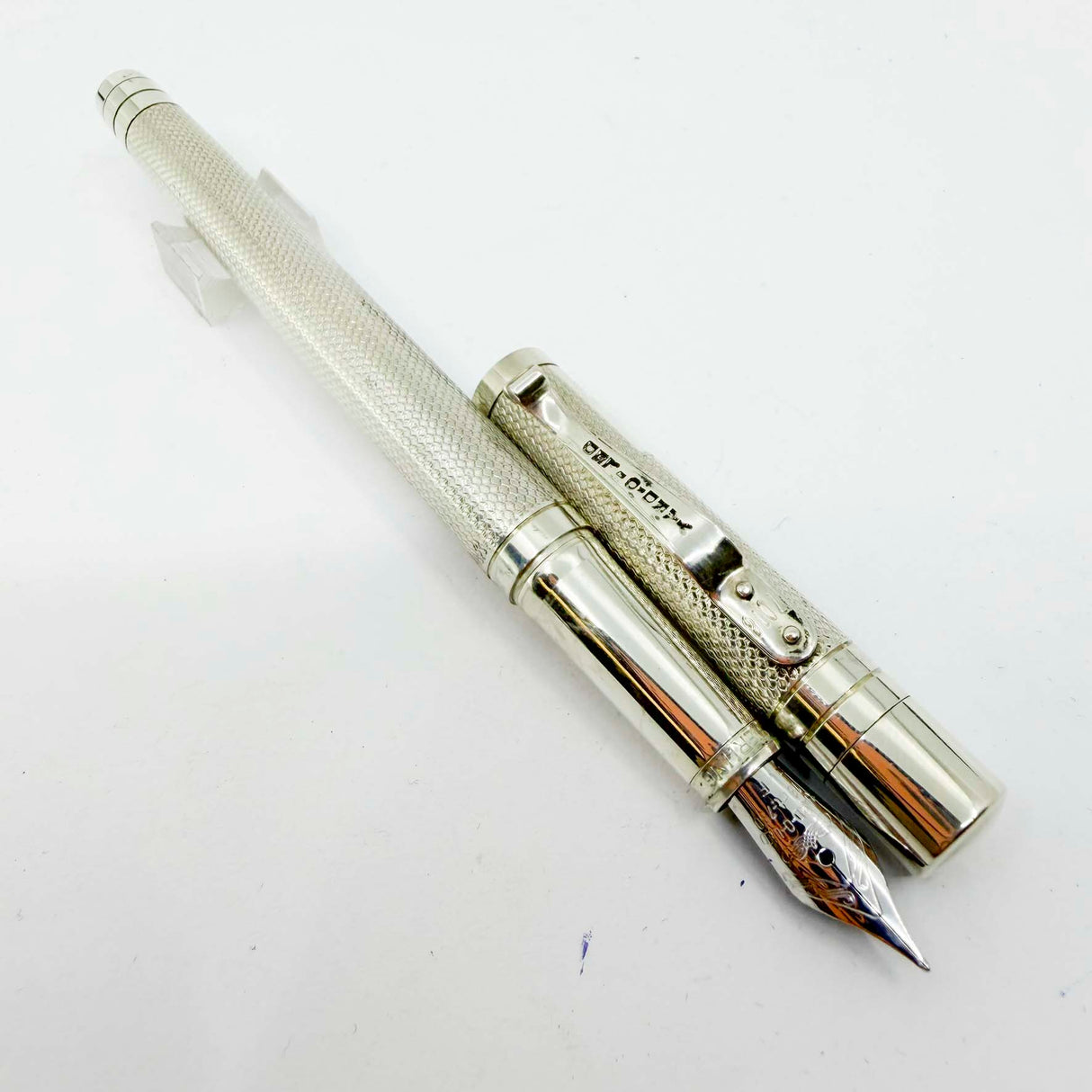 Yard-O-Led Viceroy Standard Barley Sterling Silver .925 Fountain Pen - Fine 18kt Gold Nib