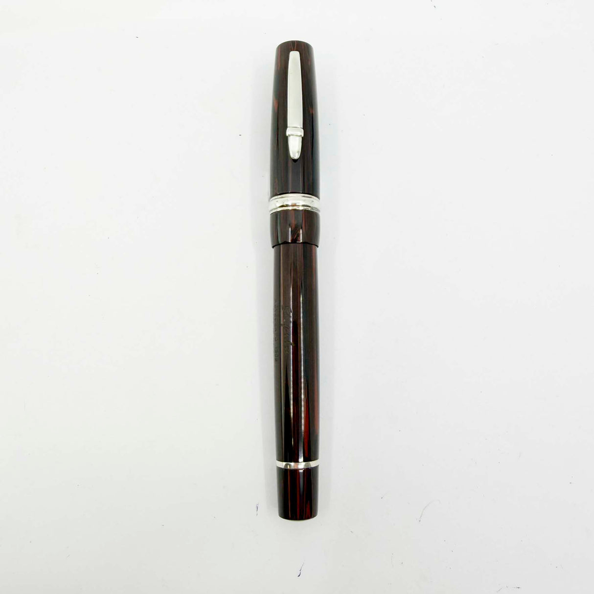 Stipula Novecento Woodgrain Ebonite Fountain Pen - Medium 18kt Gold Nib