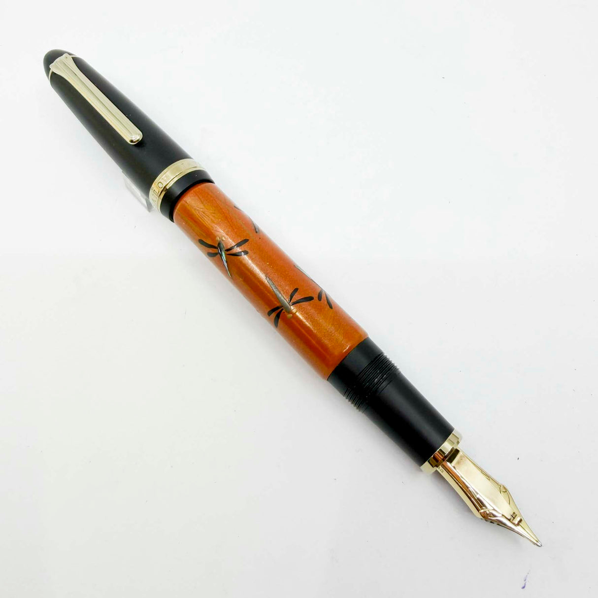 Sailor Negoro Nuri Red Meteor FP5 Long Bodied Dragonfly Fountain Pen - Naginata Cross Emperor 21kt Gold Nib!! RARE!
