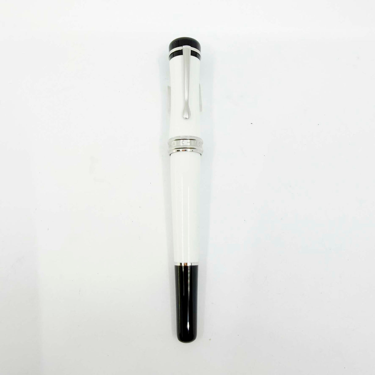 Montblanc Bonheur Black & White Resin Rollerball with White Leather Covered Montblanc Notebook