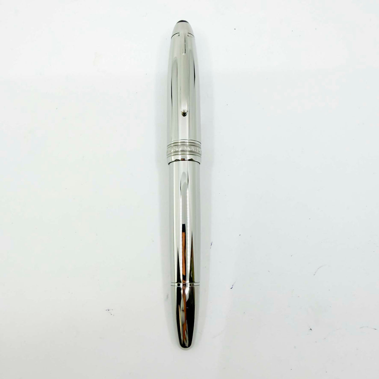 Montblanc Meisterstuck Solitaire Stainless Steel Le Grand 146 Fountain Pen (No Pattern) - Medium 18kt Gold Nib
