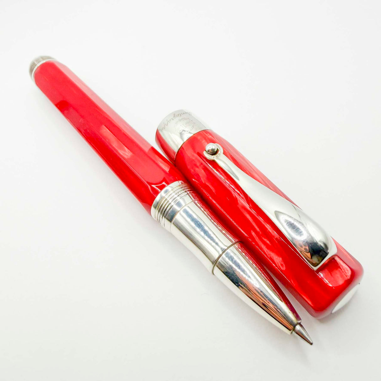 Montegrappa Symphony Lustrous Red Celluloid Octagonal Rollerball
