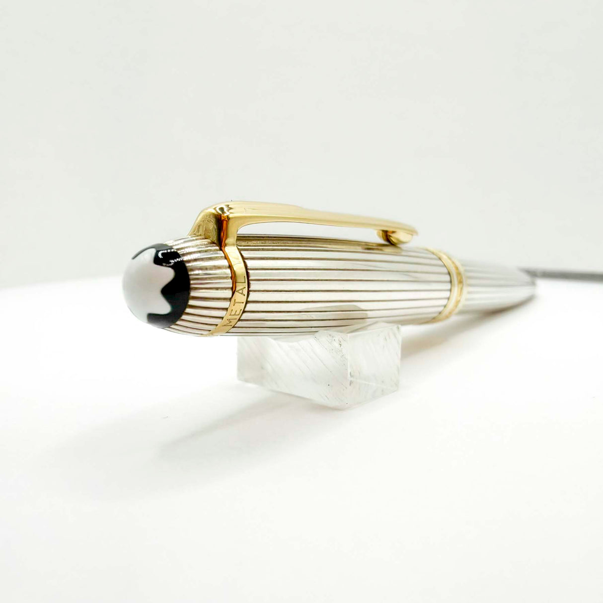 Montblanc Meisterstuck Solitaire Sterling Silver Classique Pinstripe Ballpoint Pen