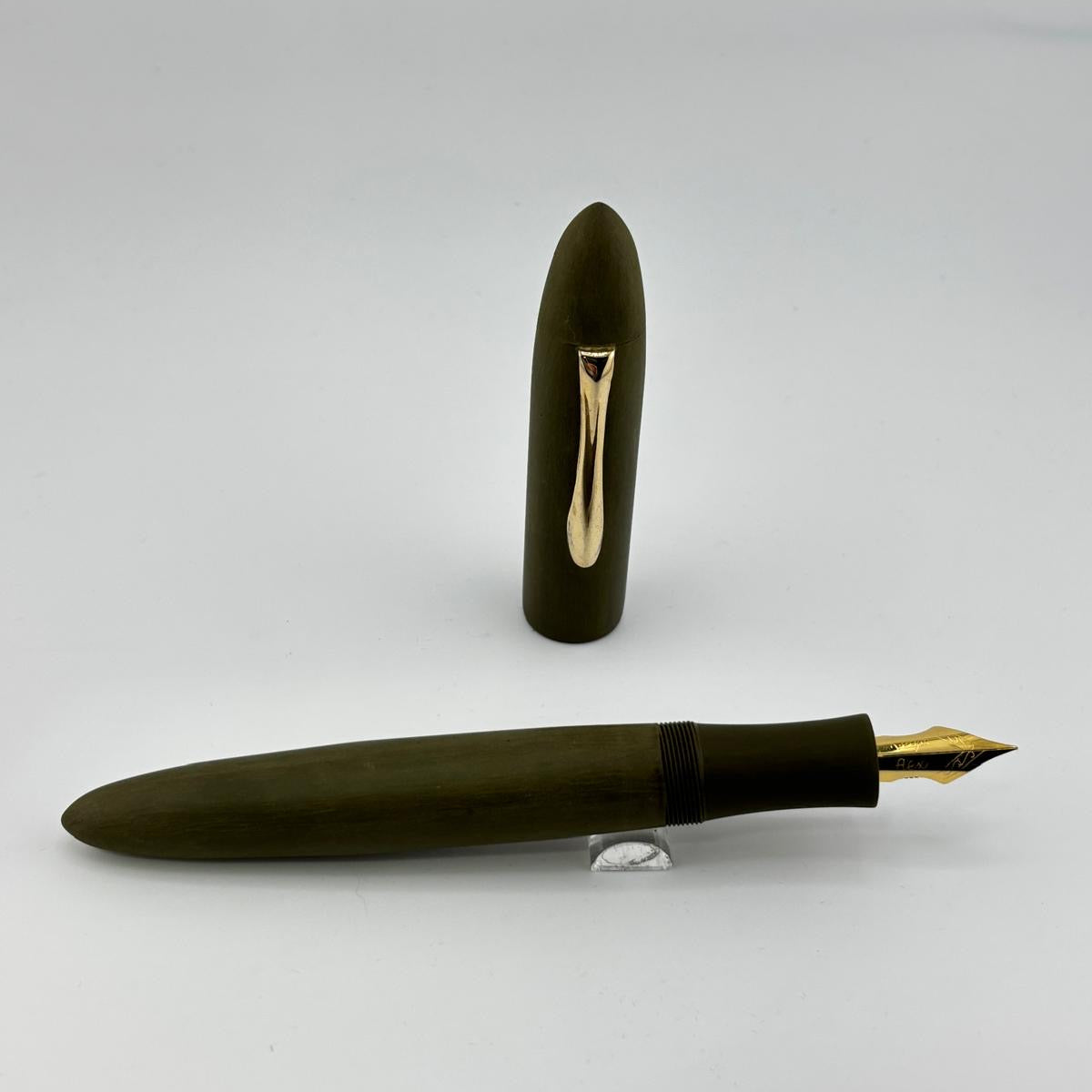 Ranga India Giant Torpedo Green unpolished ebonite - Fountain Pen