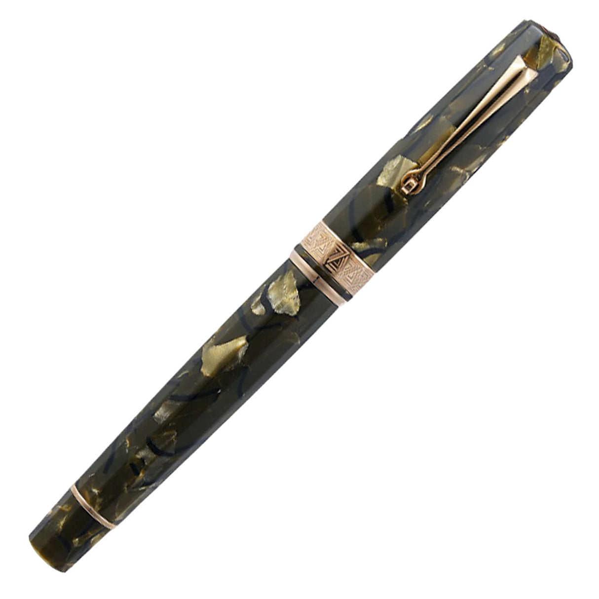 OMAS Paragon Fountain Pen Saft Green Rose Trim