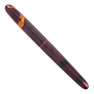 Nakaya Portable Writer Kuro Tamenuri Maki-e Bat Fountain Pen - Broad 14kt Gold Nib