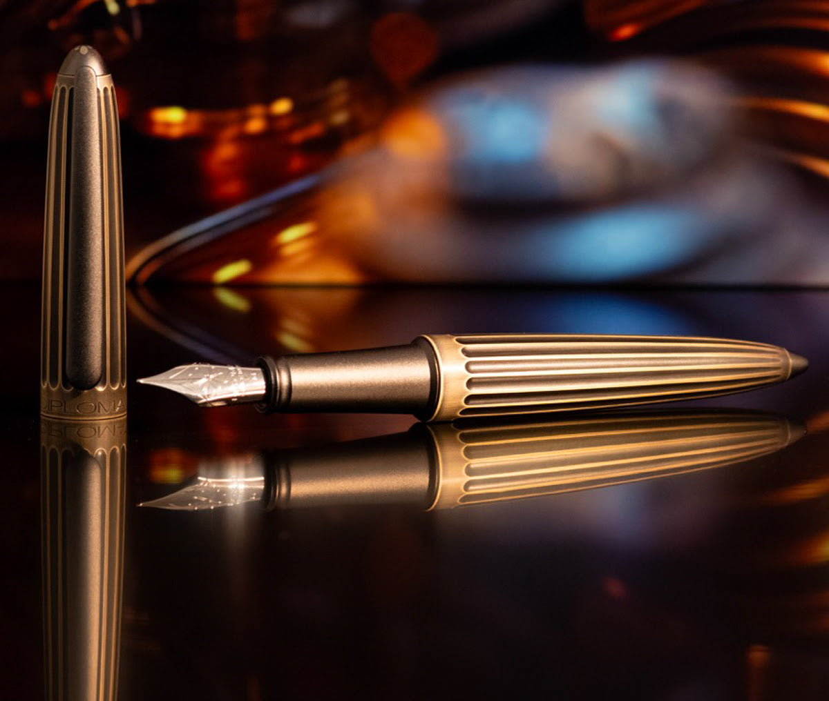 Diplomat Aero Oxyd Brass 14kt Nib - Fountain Pen