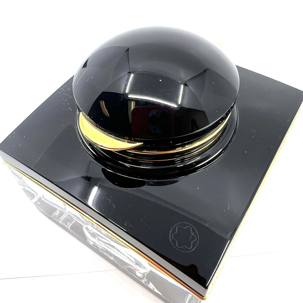Montblanc Free Standing Crystal Glass Inkwell