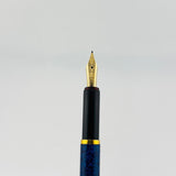 Dunhill Slim Blue Lacquer Gold Nib 14K  - Fountain Pen
