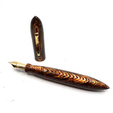 Oldwin (Paris) Torpedo Bronze Arco Spina (Fish Bone) Pattern Celluloid LE Fountain Pen