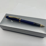 Cross Townsend Marbled Midnight Blue Selectip Rollerball with President George Bush Facsimile Signature & Presidential Seal Engraved on  both the Pen & Box!