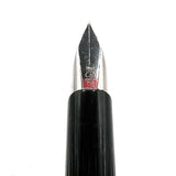 S.T. Dupont Sterling Silver- Smooth Cap/Fluted Barrel Fountain Pen - Fine 18kt Gold Nib