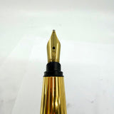 Cartier Pasha Trinity Fountain Pen - Burgundy Lacquer Barrel & Clip - Fluted Heavy 10 Microns Gold Plated Cap - Broad 18kt Gold Nib - An Icon of Cartier!