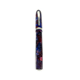 Conklin Nozac Word Gauge Demonstrator Blue and Red Celluloid (made by Visconti circa 2006) i-  Broad 18kt Gold Nib