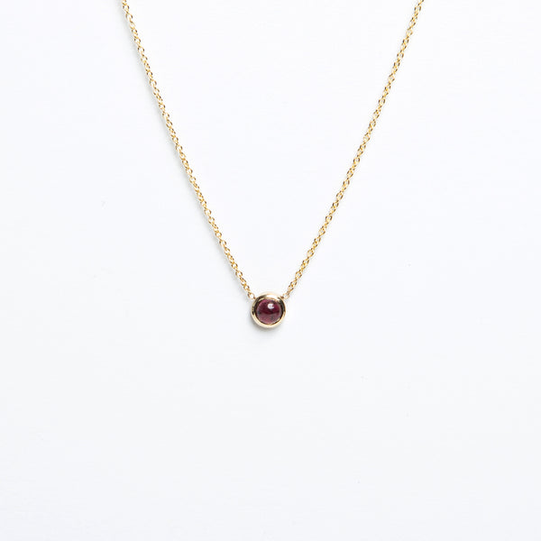 Carrie Hoffman - Baby Cab 3.0mm Necklace - Red Garnet