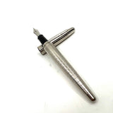 Dunhill AD2000 Brushed Stainless Steel Cross Hatch Design  Fountain Pen