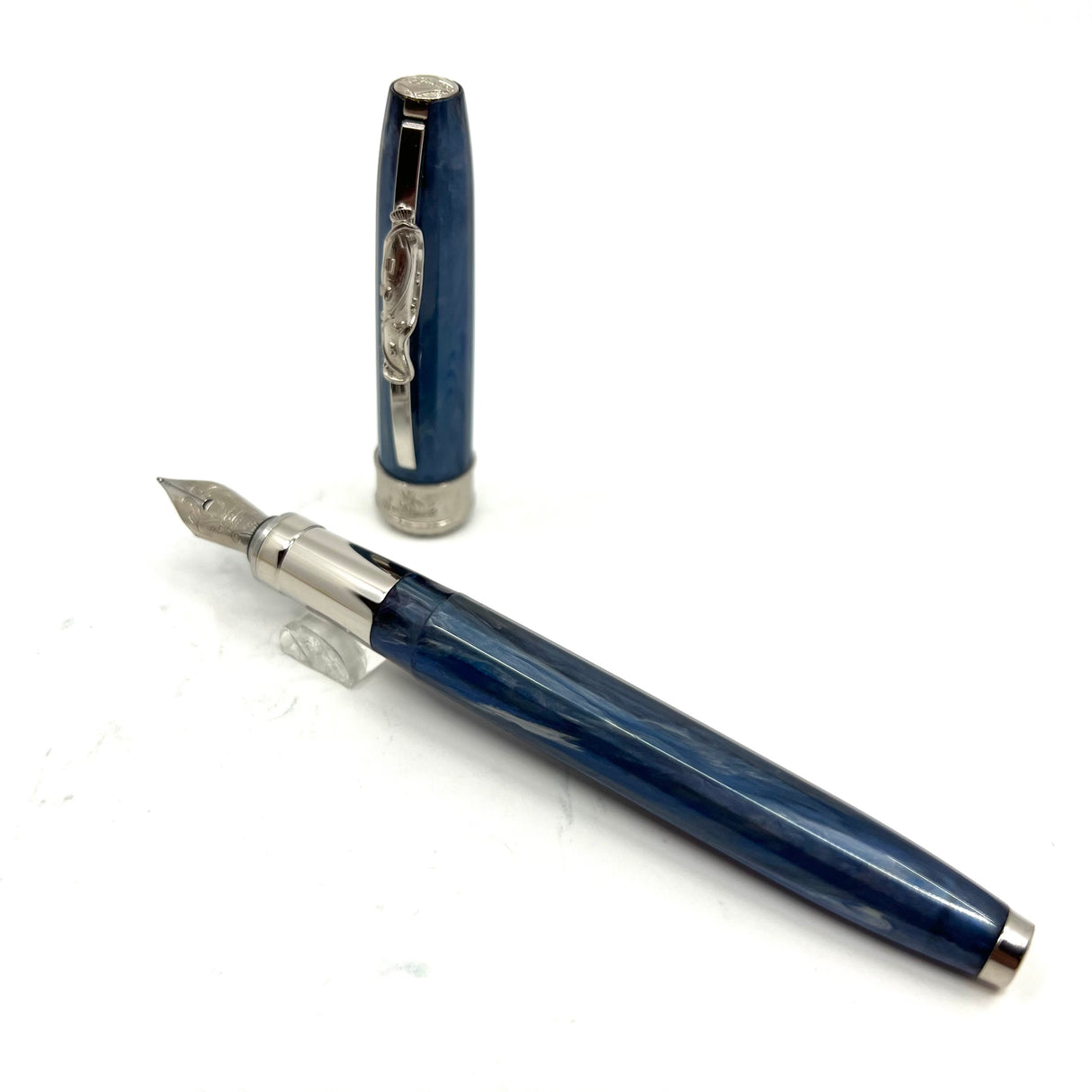 Visconti Salvador Dali Melting Clock Marbled Blue Fountain Pen