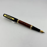 No name pen with wood over lay and greek band - Fountain Pen