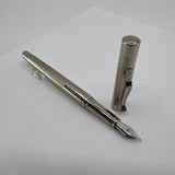 Yard-O-Led Viceroy Standard Barley Sterling  Silver .925  Fountain Pen - Medium 18kt Gold Nib