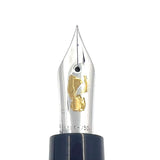 OMAS Horizontal Lined Sterling Silver Overlay Fountain Pen  - Extra Fine 18kt Gold Nib