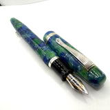 Montegrappa Elmo Asolo (Blue/Green Marbled) Fountain Pen - Medium 18kt Gold Nib