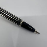 Montblanc Crystal Boheme Rollerball - Sterling Silver Stripes over Black Resin Body