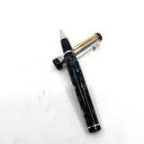 Bexley Goldline  Sterling Silver Cap Charcoal Gray Marble Rollerball