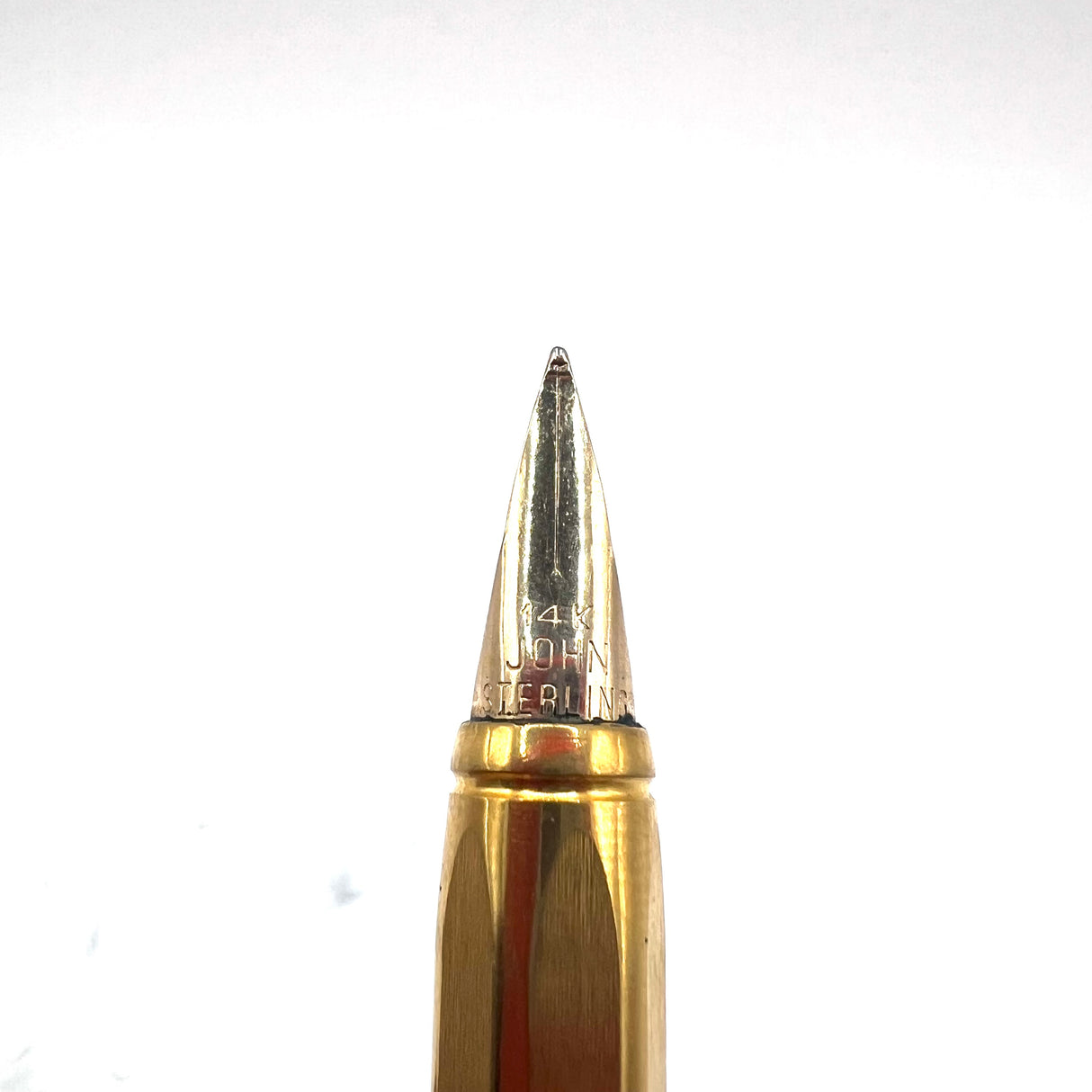 John Starling (of London) by Colibri Sterling Silver Barleycorn Fountain Pen - Fine 14kt Gold Nib