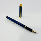 Dunhill Slim Blue Lacquer Gold Nib 14K  - Fountain Pen