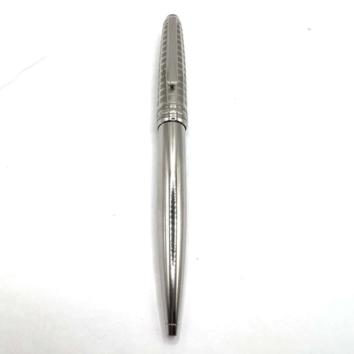 Montblanc Meisterstuck Solitaire Stainless Steel II 164 Ballpoint Pen - Laser Engraved Cap