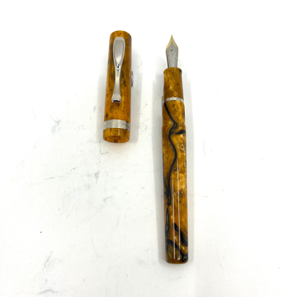 Visconti Voyager Marbled Amber Fountain Pen