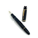 Montblanc Meisterstuck Black Resin 146 LeGrand Fountain Pen  - Fine 14kt  Gold Nib