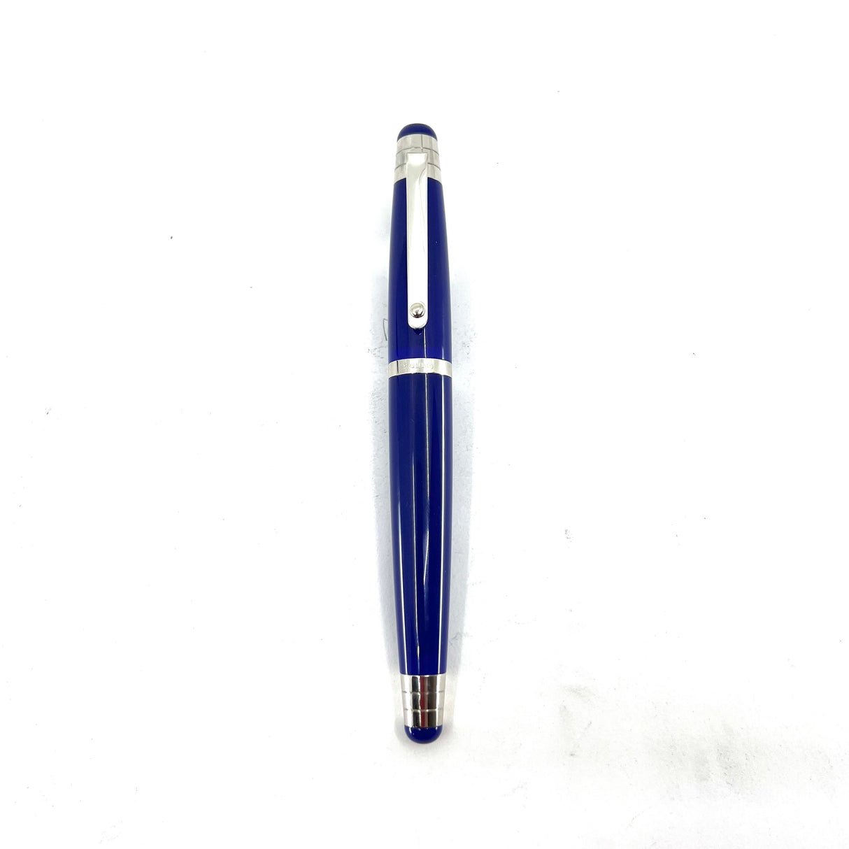 Signum (Italy) Royal Blue Fountain Pen  - Broad Stub-like 18kt Gold Nib
