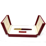 Cartier Pasha Trinity Fountain Pen - Burgundy Lacquer Barrel & Clip - Fluted Heavy 10 Microns Gold Plated Cap - Broad 18kt Gold Nib - An Icon of Cartier!