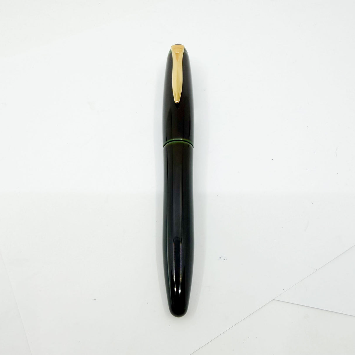 Platinum Izumo Urushi Soratame (Brown/Green)  Oversized Fountain Pen - Medium 18 Kt Gold Nib