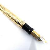 Sheaffer Commemorative Limited Edition Gold-Plated Fountain Pen - Medium 18kt Gold Nib