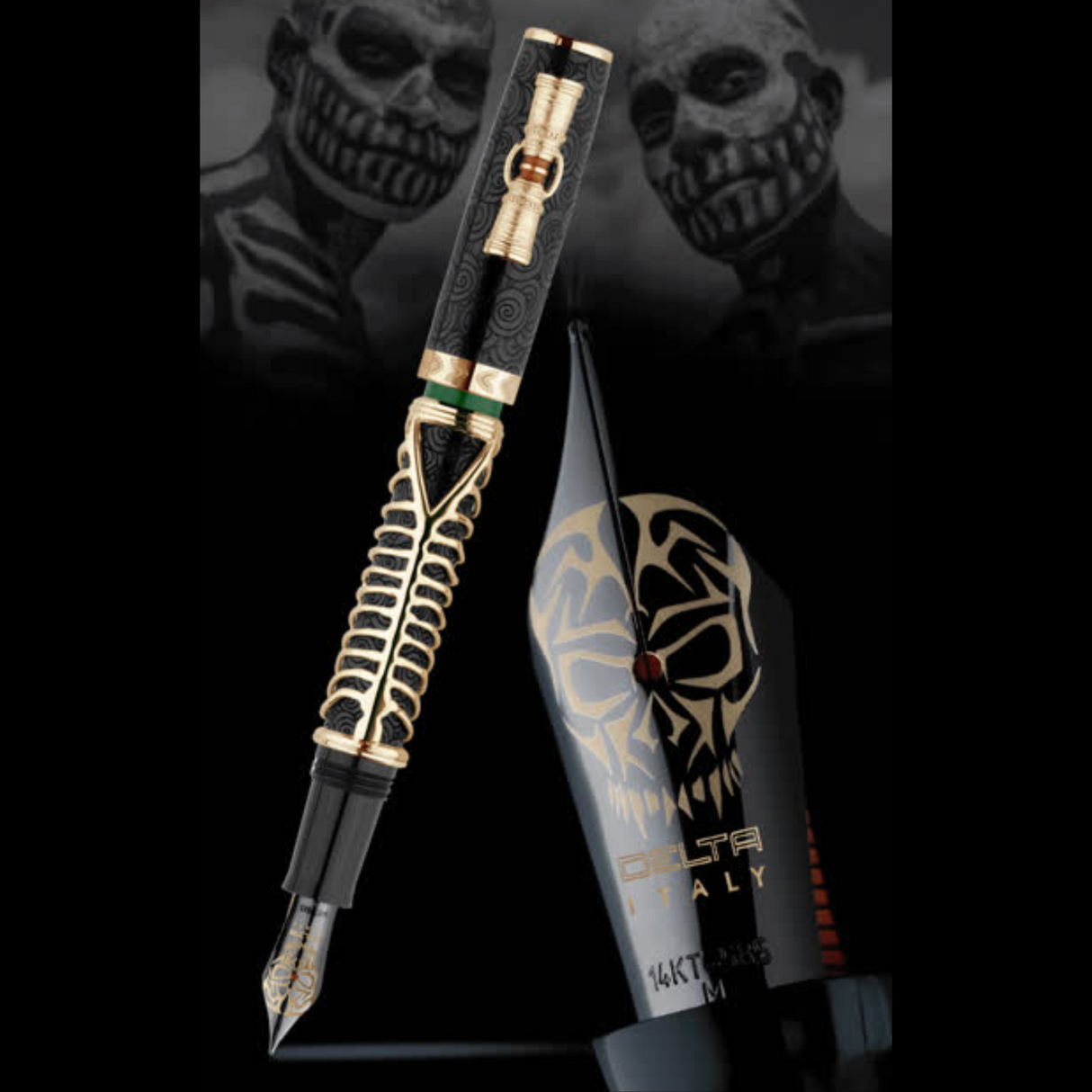 Delta Indigenous People Simbu Gold Trim Fountain pen L.E.