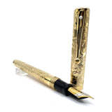 Sheaffer Commemorative Limited Edition Gold-Plated Fountain Pen - Medium 18kt Gold Nib