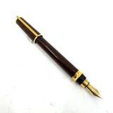S. T. Dupont  Montparnasse Chairman  (Largest) Tortoiseshell Laque de Chine Fountain Pen - Fine 18kt Gold Nib - Rarely Found in MINT Condition!