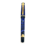 Waterman Phileas Second Generation Blue Marble Fountain Pen- Medium Gilt Steel Nib