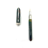 Visconti Maxi Van Gogh Variegated Green & Amber Fountain Pen Circa 2000 - Semi-Flex Medium 14kt Gold Nib