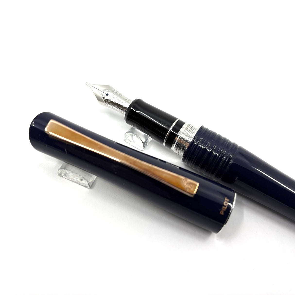 Pilot Blue Lacquered Bamboo Design Fountain Pen