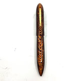 Oldwin Paris Torpedo Bronze Arco Spina (Fish Bone) Pattern Celluloid Ltd Ed  Fountain Pen - RARE!