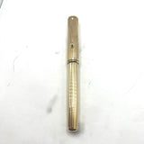 Sheaffer Grand Connaisseur Gold-Plated Vertical Line Pattern  Fountain Pen - Fine Two-Tone 18kt Gold Nib